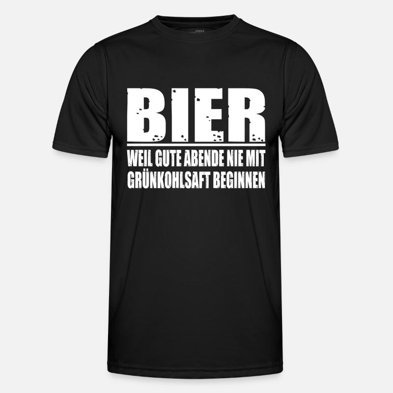 Bier-guter Abend - Männer Funktions-T-Shirt - Schwarz
