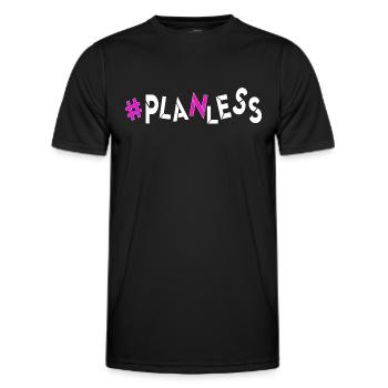 no plan today no idea burnout headless relax head - Men's Functional T-Shirt - black - Front - AI Model Male 178 dark (178cm)