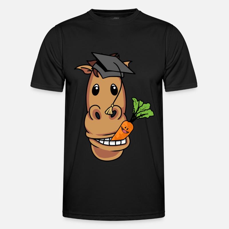 Studiertes Pferd Professor Studium Uni Reiter Abi Männer Funktions-T-Shirt
