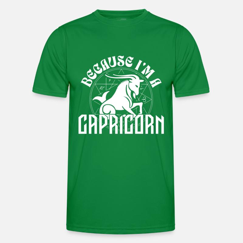 Weil ich ein Steinbock bin - Sternzeichen Männer Funktions-T-Shirt