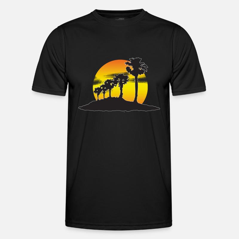 sunset_isle - Men's Functional T-Shirt - black