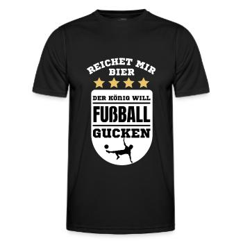 Fußball Fussball lustiger Spruch Deutschland - Männer Funktions-T-Shirt - Schwarz - Vorne - AI Model Male 178 dark (178cm)