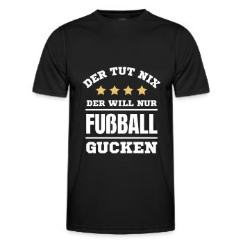Fußball Fussball lustiger Spruch Deutschland - Männer Funktions-T-Shirt - Schwarz - Vorne - AI Model Male 178 dark (178cm)