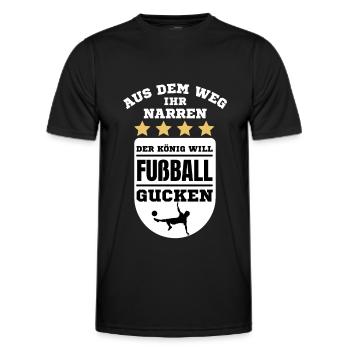 Fußball Fussball lustiger Spruch Deutschland - Männer Funktions-T-Shirt - Schwarz - Vorne - AI Model Male 178 dark (178cm)