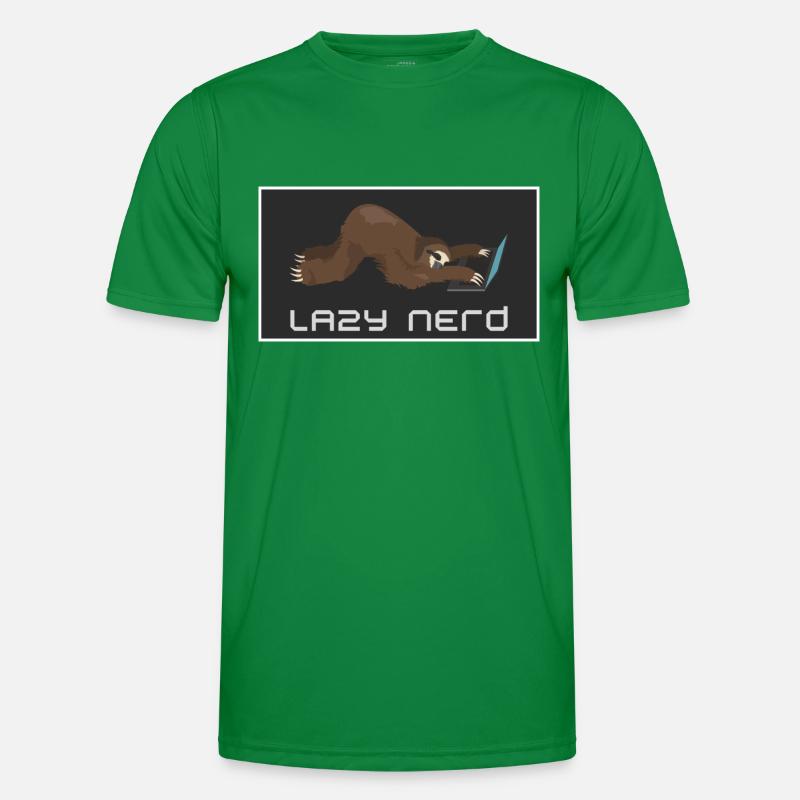 Lazy Nerd Männer Funktions-T-Shirt