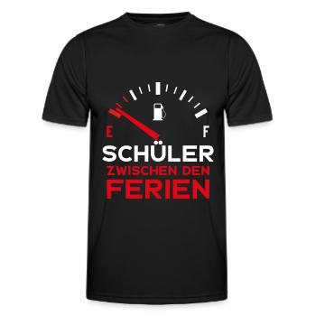 SCHULE LUSTIG SCHÜLER ZWISCHEN DEN FERIEN SCHÜLER - Männer Funktions-T-Shirt - Schwarz - Vorne - AI Model Male 178 dark (178cm)