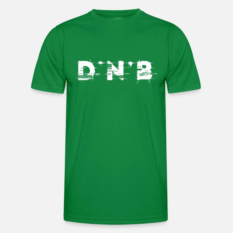 DnB design glitch, for DJ EDM Techno House Men's Functional T-Shirt