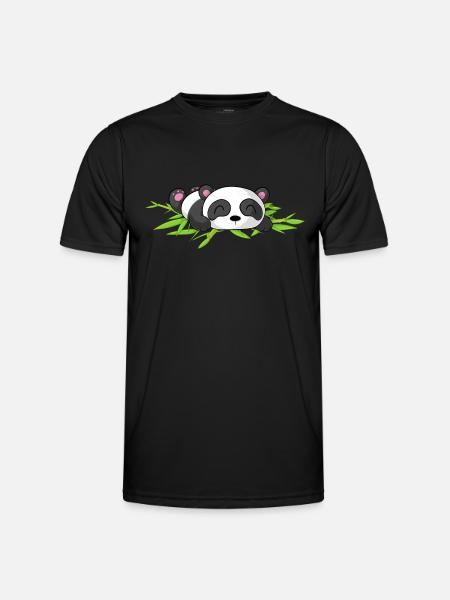 Sleeping Comic Panda - T-shirt sport Homme - noir