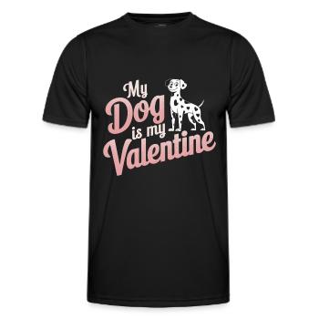 My Dog Is My Valentine | Dalmatian Valentine's Day - Men's Functional T-Shirt - black - Front - AI Model Male 178 dark (178cm)