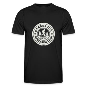 Official Bigfoot Sasquatch Research Team - Men's Functional T-Shirt - black - Front - AI Model Male 178 dark (178cm)