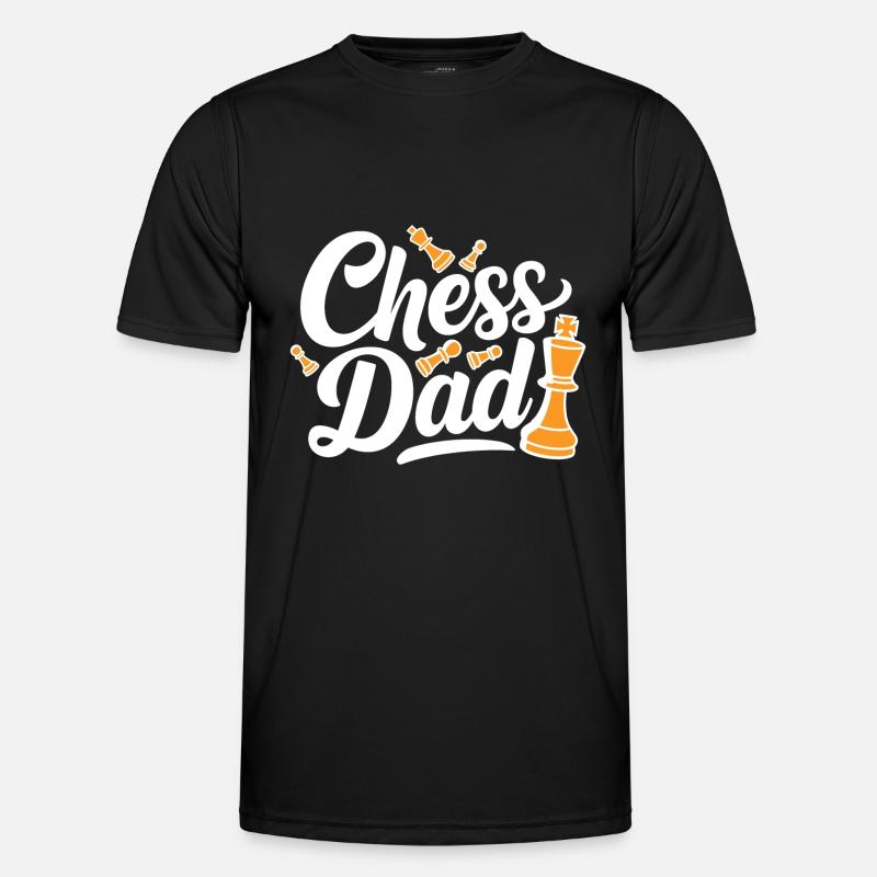 Chess Dad Schach Spruch Zitat - Männer Funktions-T-Shirt - Schwarz