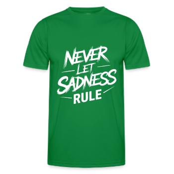 Ne laissez pas la tristesse régner l’emporter - T-shirt sport Homme - vert - Devant - AI Model Male 178 dark (178cm)