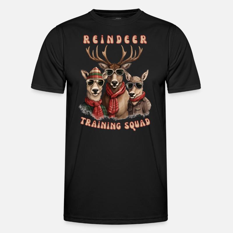 Reindeer Training Squad - Men's Functional T-Shirt - black