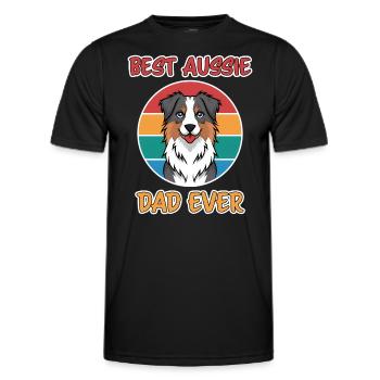 Berger australien papa drôle Aussie cadeau - T-shirt sport Homme - noir - Devant - AI Model Male 178 dark (178cm)