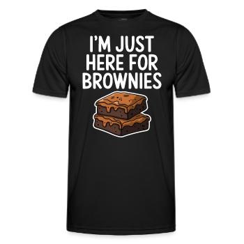 Brownies Saying Pastry Funny Brownie Gift - Men's Functional T-Shirt - black - Front - AI Model Male 178 dark (178cm)