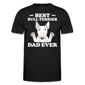 Bullterrier Spruch Lustiges Bullterrier Geschenk - Männer Funktions-T-Shirt - Schwarz - Vorne - AI Model Male 178 dark (178cm)
