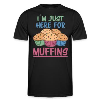 Muffin Saying Muffins Funny Muffins Gift - Men's Functional T-Shirt - black - Front - AI Model Male 178 dark (178cm)