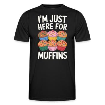 Muffin Saying Muffins Funny Muffins Gift - Men's Functional T-Shirt - black - Front - AI Model Male 178 dark (178cm)