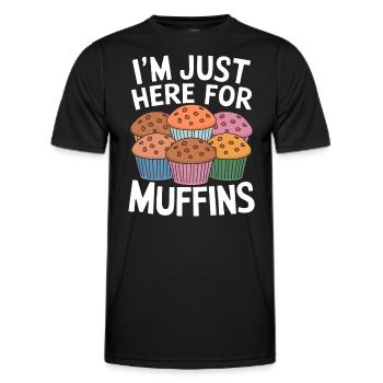 Muffin Saying Muffins Funny Muffins Gift - Men's Functional T-Shirt - black - Front - AI Model Male 178 dark (178cm)