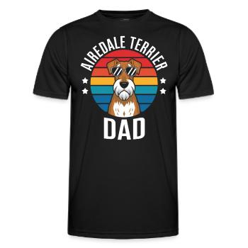 Airedale Terrier Spruch Airedale Terrier Geschenk - Männer Funktions-T-Shirt - Schwarz - Vorne - AI Model Male 178 dark (178cm)