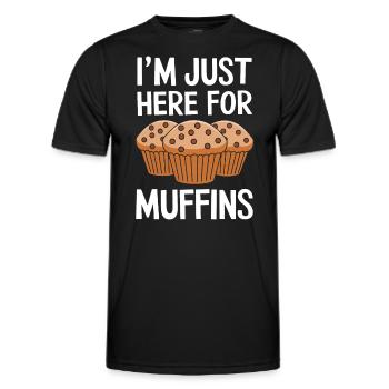 Muffin Saying Muffins Funny Muffins Gift - Men's Functional T-Shirt - black - Front - AI Model Male 178 dark (178cm)