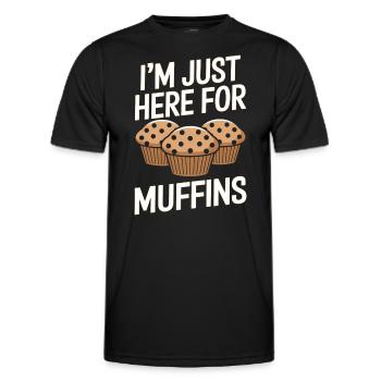 Muffin Saying Muffins Funny Muffins Gift - Men's Functional T-Shirt - black - Front - AI Model Male 178 dark (178cm)