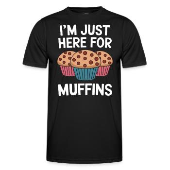 Muffin Saying Muffins Funny Muffins Gift - Men's Functional T-Shirt - black - Front - AI Model Male 178 dark (178cm)