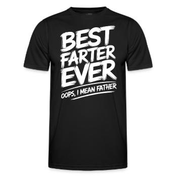Fart Saying Farting Dad Pups Funny Fart Gift - Men's Functional T-Shirt - black - Front - AI Model Male 178 dark (178cm)