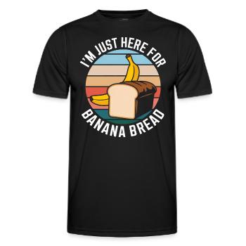 Banana Bread Saying Funny Banana Bread Gift - Men's Functional T-Shirt - black - Front - AI Model Male 178 dark (178cm)