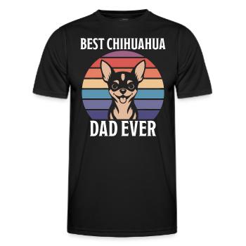 Chihuahua Saying Dad Funny Chihuahua Gift - Men's Functional T-Shirt - black - Front - AI Model Male 178 dark (178cm)