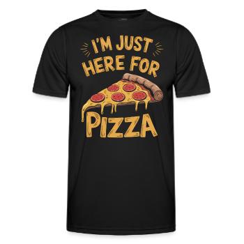 Pizza Spruch Witz Pizzeria Lustiges Pizza Geschenk - Männer Funktions-T-Shirt - Schwarz - Vorne - AI Model Male 178 dark (178cm)