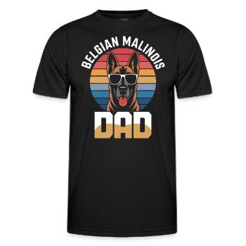 Belgian Shepherd Saying Malinois Gift - Men's Functional T-Shirt - black - Front - AI Model Male 178 dark (178cm)