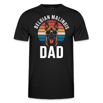 Belgian Shepherd Saying Malinois Gift - Men's Functional T-Shirt - black - Front - AI Model Male 178 dark (178cm)