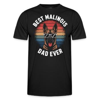 Belgian Shepherd Saying Malinois Gift - Men's Functional T-Shirt - black - Front - AI Model Male 178 dark (178cm)