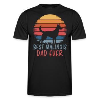 Belgian Shepherd Saying Malinois Gift - Men's Functional T-Shirt - black - Front - AI Model Male 178 dark (178cm)