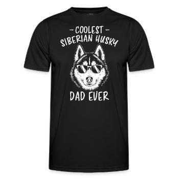 Husky sibérien disant Huskies de Sibérie cadeau - T-shirt sport Homme - noir - Devant - AI Model Male 178 dark (178cm)