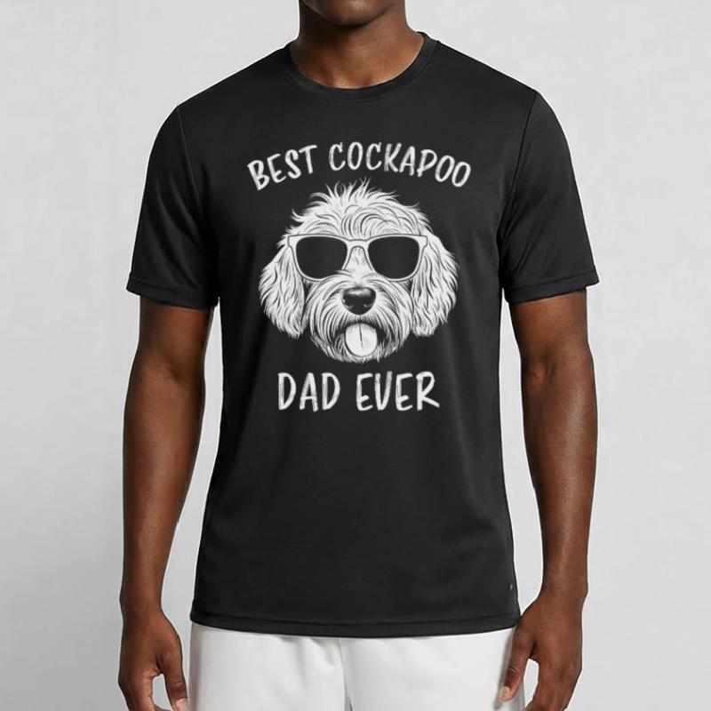 Cockapoo Saying Dad Funny Cockapoo Gift Men's Functional T-Shirt