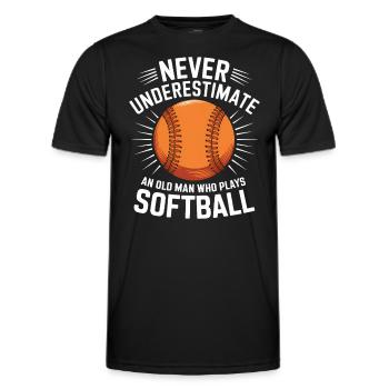 Softball Spruch Sport Lustiges Softball Geschenk - Männer Funktions-T-Shirt - Schwarz - Vorne - AI Model Male 178 dark (178cm)