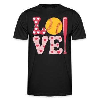 Softball Joueur de Softball Cadeau de Softball Mignon - T-shirt sport Homme - noir - Devant - AI Model Male 178 dark (178cm)