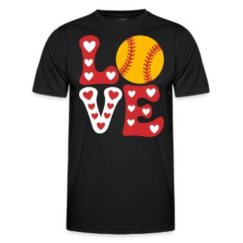 Softball Joueur de Softball Cadeau de Softball Mignon - T-shirt sport Homme - noir - Devant - AI Model Male 178 dark (178cm)