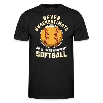 Softball Dire Sports Drôle Softball Cadeau - T-shirt sport Homme - noir - Devant - AI Model Male 178 dark (178cm)