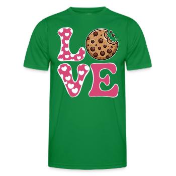 Cookies Disant Biscuits au Chocolat Cadeau de Cookie Drôle - T-shirt sport Homme - vert - Devant - AI Model Male 178 dark (178cm)