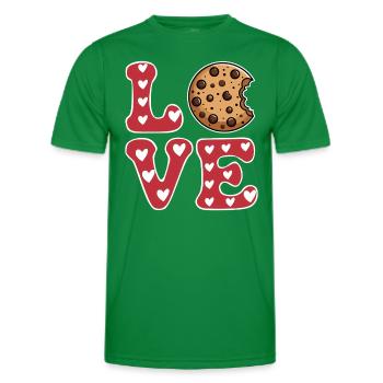 Cookies Disant Biscuits au Chocolat Cadeau de Cookie Drôle - T-shirt sport Homme - vert - Devant - AI Model Male 178 dark (178cm)