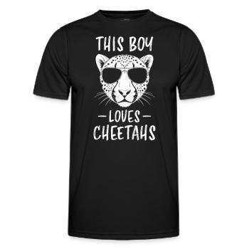 Guépard disant Afrique Drôle Cadeau de guépard - T-shirt sport Homme - noir - Devant - AI Model Male 178 dark (178cm)