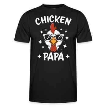 Huhn Spruch Hahn Landwirtin Lustig Hühner Geschenk - Männer Funktions-T-Shirt - Schwarz - Vorne - AI Model Male 178 dark (178cm)