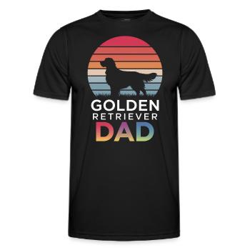 Golden Retriever Spruch Golden Retriever Geschenk - Männer Funktions-T-Shirt - Schwarz - Vorne - AI Model Male 178 dark (178cm)