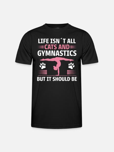 Gymnastik Siger Katte Sjov Gymnastik Gave - Funktionsshirt til herrer - sort