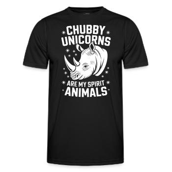 Rhino Saying Rhinos Funny Rhino Gift - Men's Functional T-Shirt - black - Front - AI Model Male 178 dark (178cm)