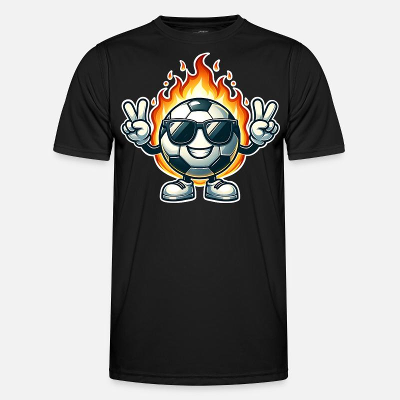 Fußball - Männer Funktions-T-Shirt - Schwarz