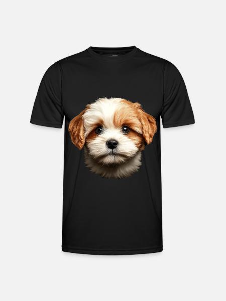 Lhasa Apso - Männer Funktions-T-Shirt - Schwarz